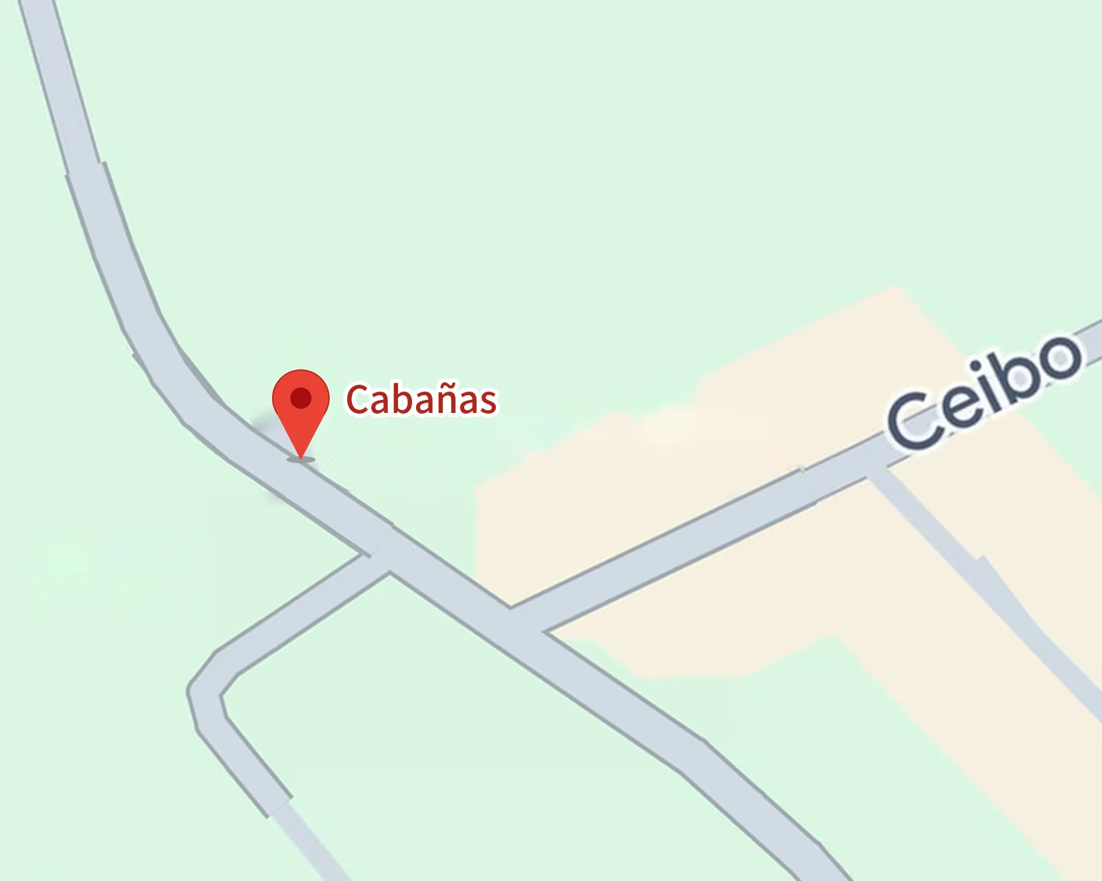 Mapa con la ubicación de las Cabañas en Querandíes